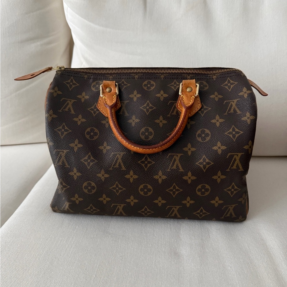 Authentic Vintage Louis Vuitton Monogram Speedy 30 Vachetta